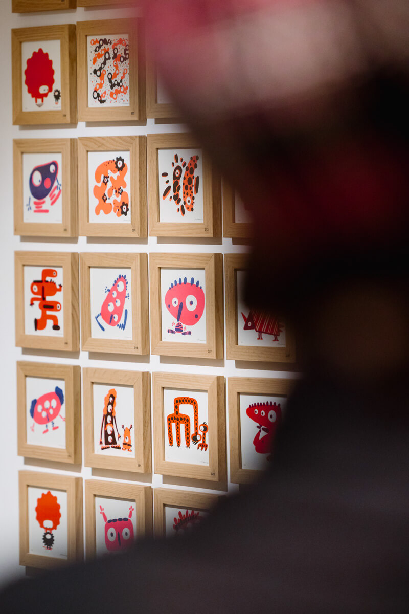 exposition Gribouillis RISO à la SLOW galerie Olivier Philipponneau