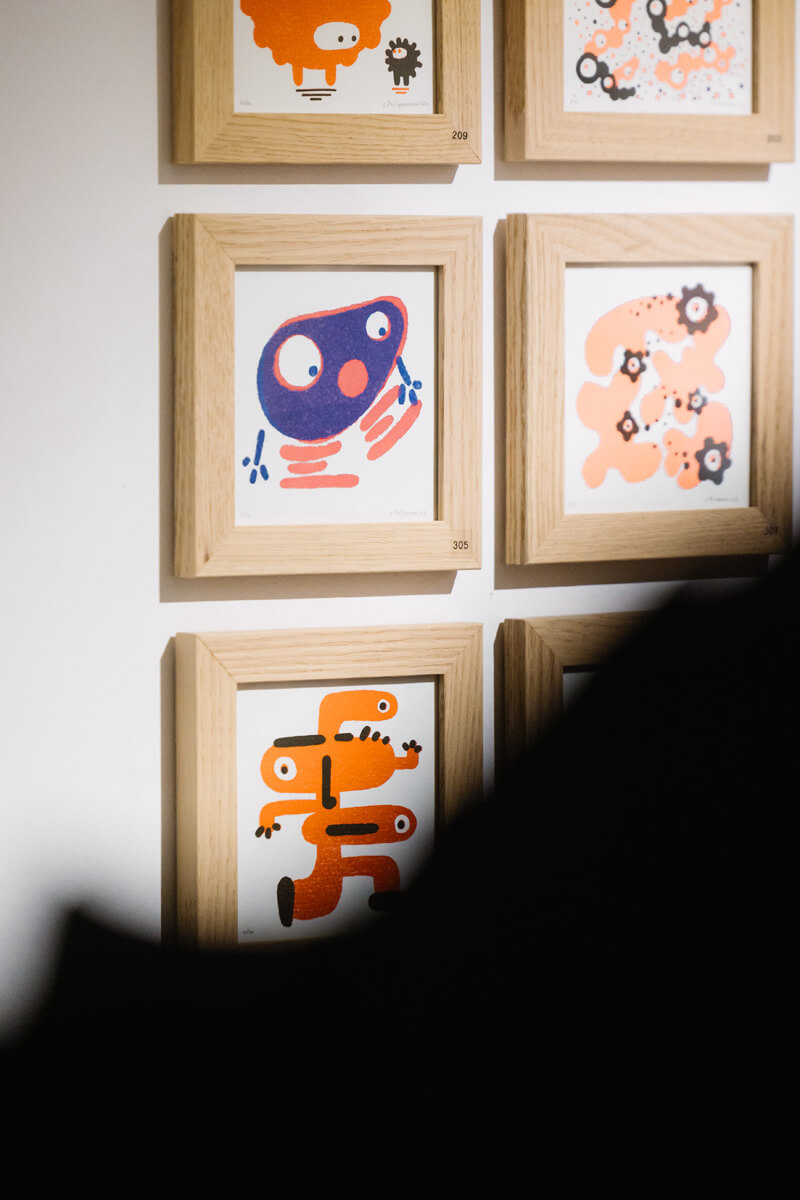 exposition Gribouillis RISO à la SLOW galerie Olivier Philipponneau