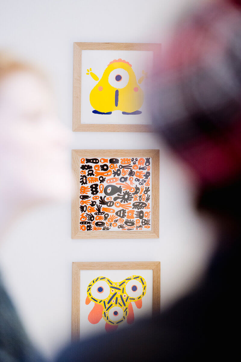 exposition Gribouillis RISO à la SLOW galerie Olivier Philipponneau